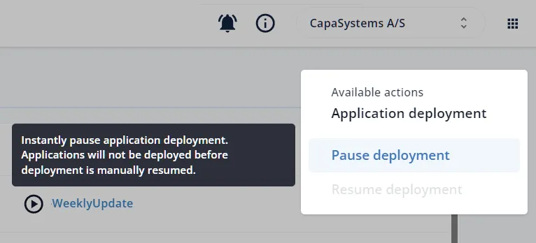 Pause Deployment