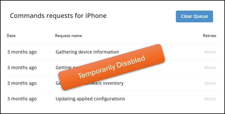 Apple Command Queue