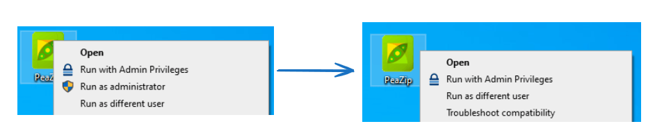 Security section option to hide the built-in Run as administrator entry