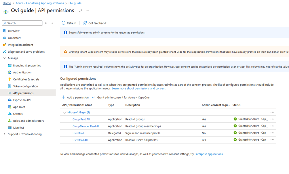 Azure portal with the Home link in the upper left corner