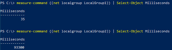 LocalGroup2 containing an orphaned account while the domain controller is unavailable