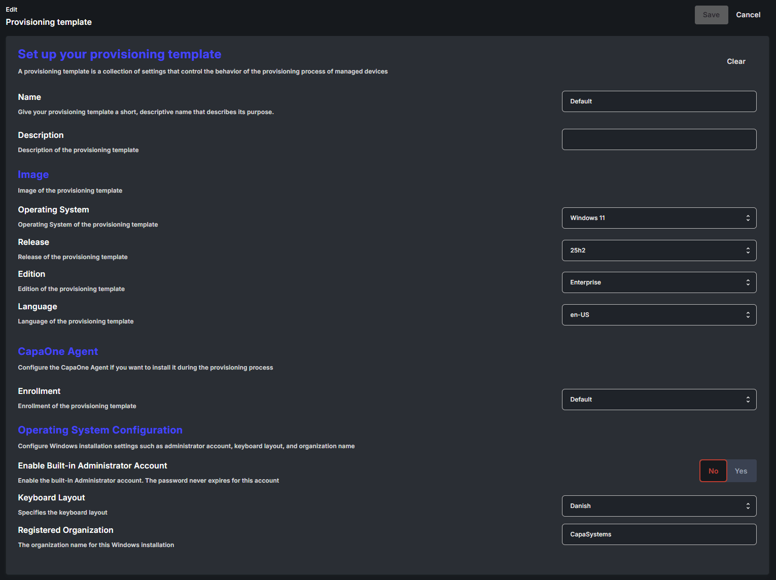 The Templates tab